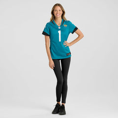 Number 1 Bride  Women's Game Jersey - Jacksonville Jaguars