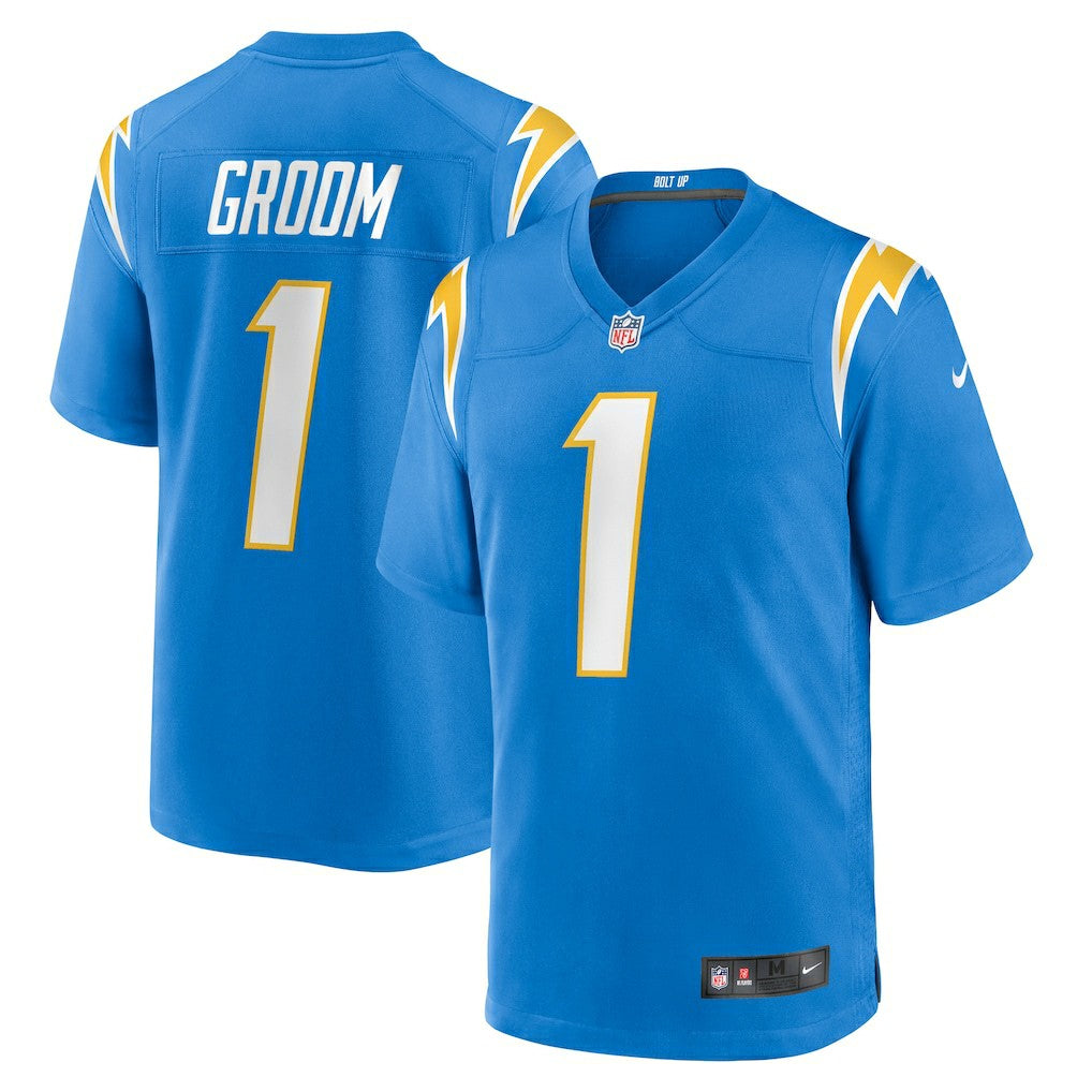 Number 1 Groom  Game Jersey - Los Angeles Chargers