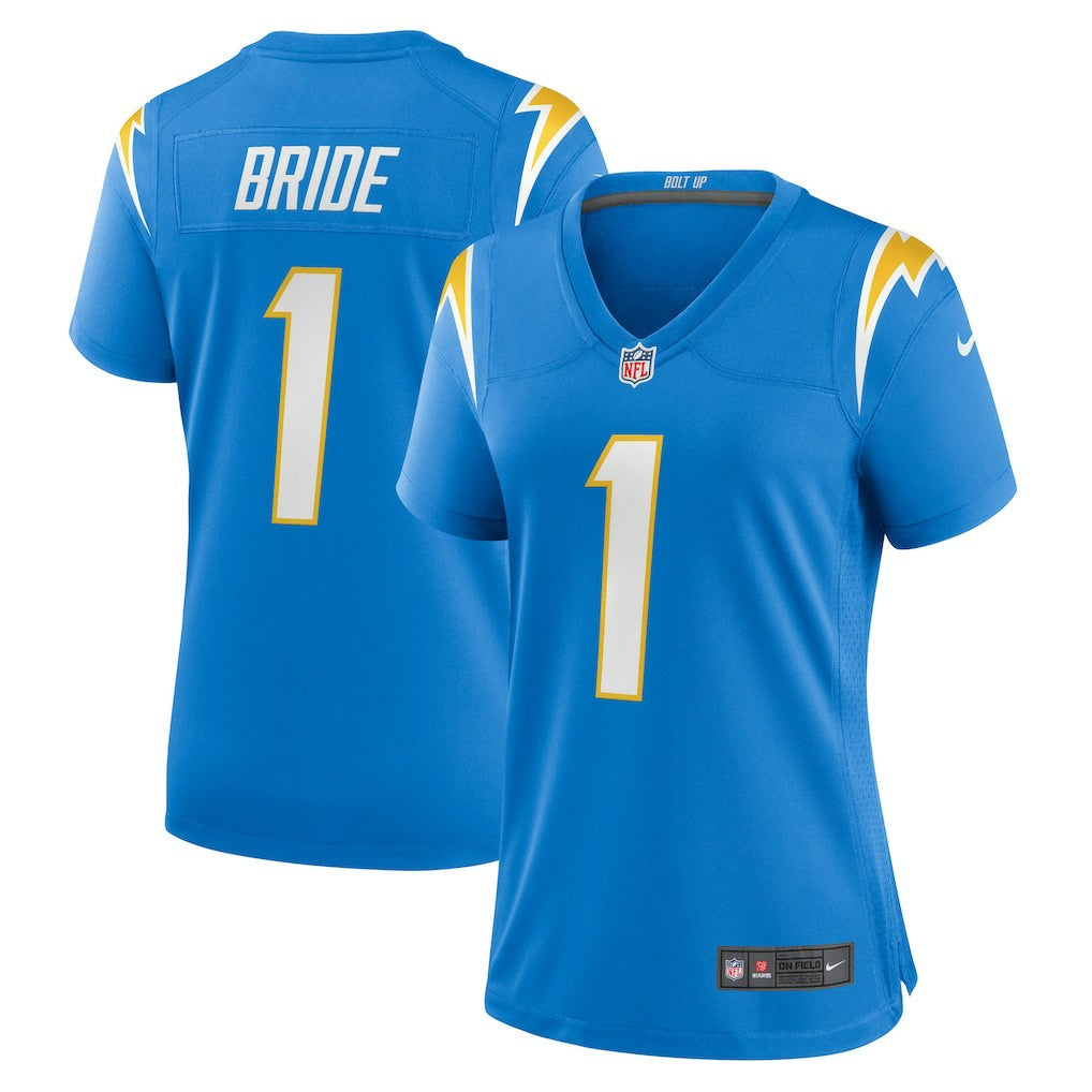 Number 1 Bride  Women's Game Jersey - Los Angeles Chargers