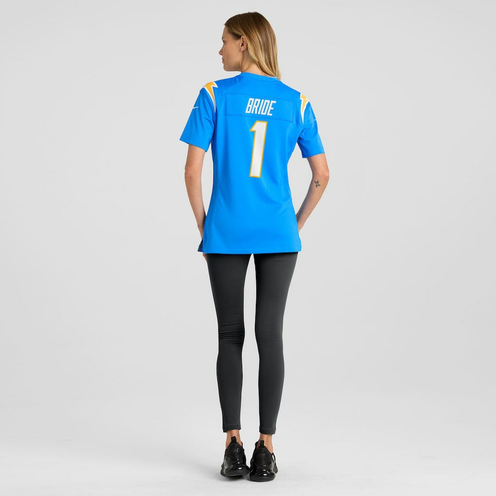 Number 1 Bride  Women's Game Jersey - Los Angeles Chargers