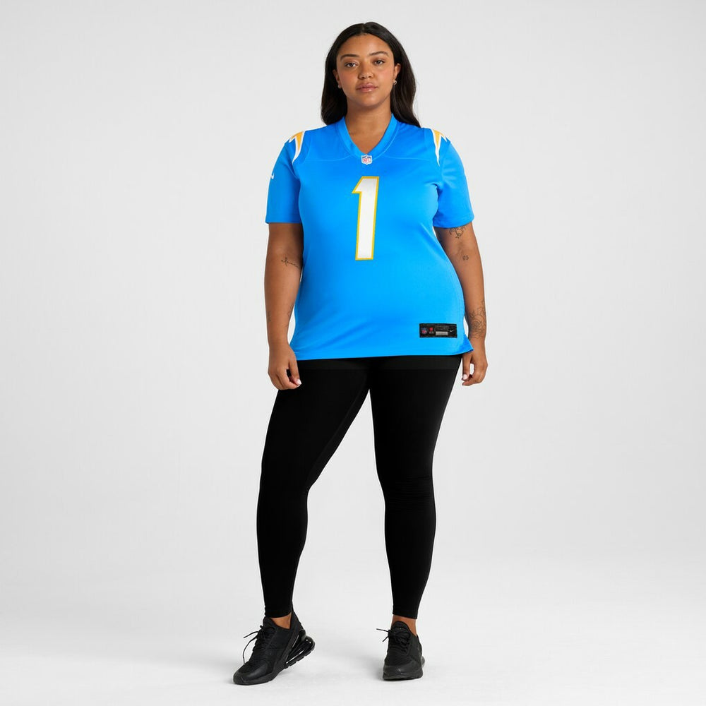 Number 1 Bride  Women's Game Jersey - Los Angeles Chargers