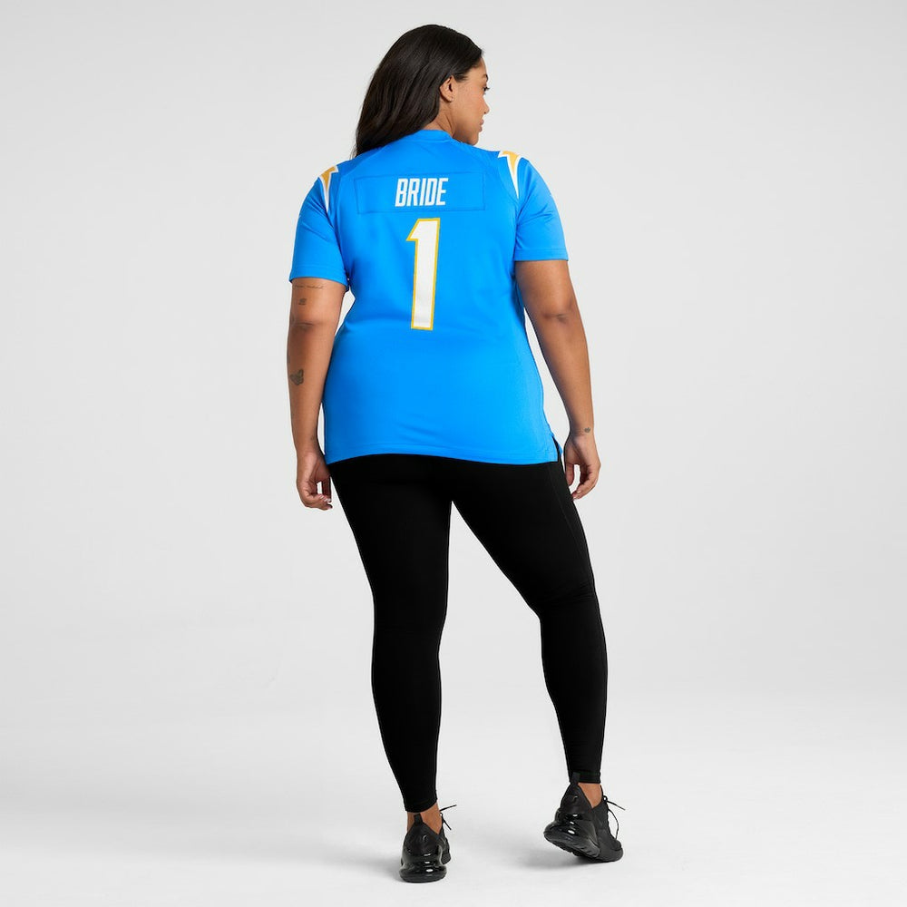 Number 1 Bride  Women's Game Jersey - Los Angeles Chargers
