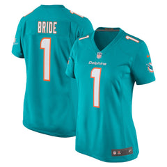 Number 1 Bride  Women's Game Jersey - Miami Dolphins
