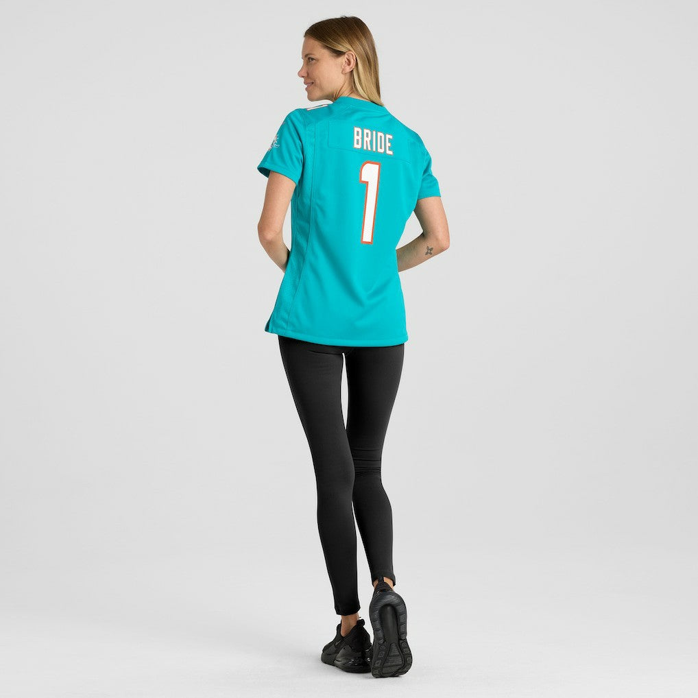 Number 1 Bride  Women's Game Jersey - Miami Dolphins