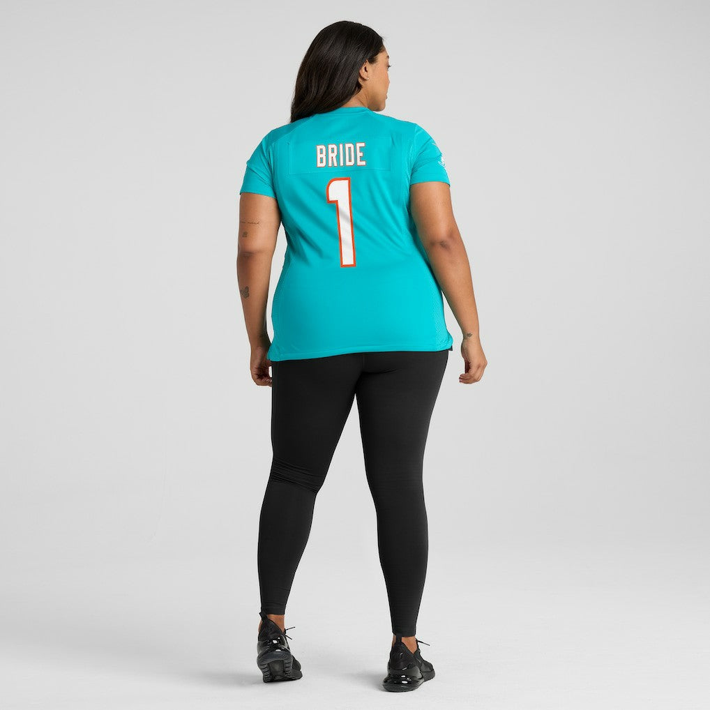 Number 1 Bride  Women's Game Jersey - Miami Dolphins