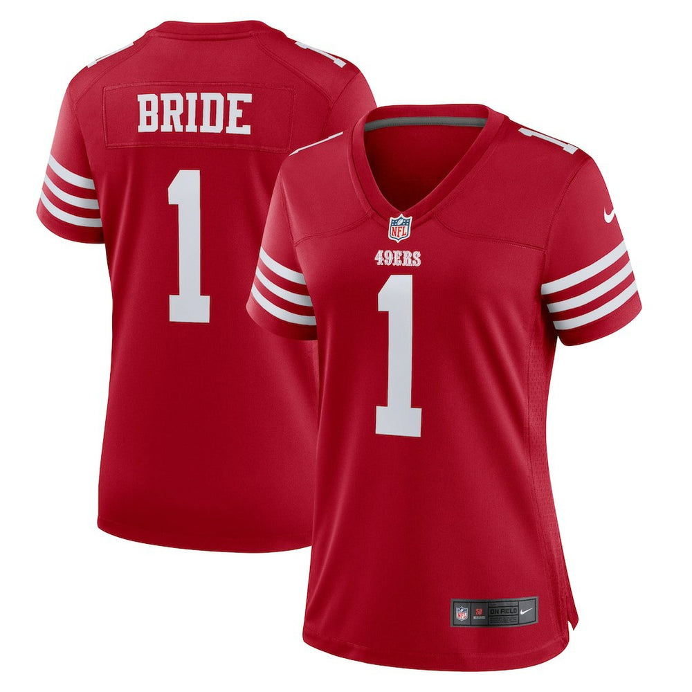 Number 1 Bride  Women's Game Jersey - San Francisco 49ers