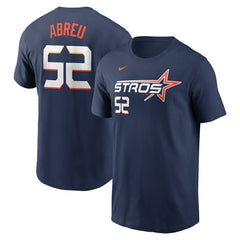 MLB Bryan Abreu Houston Astros Nike 2025 City Connect Fuse Name & Number T-Shirt