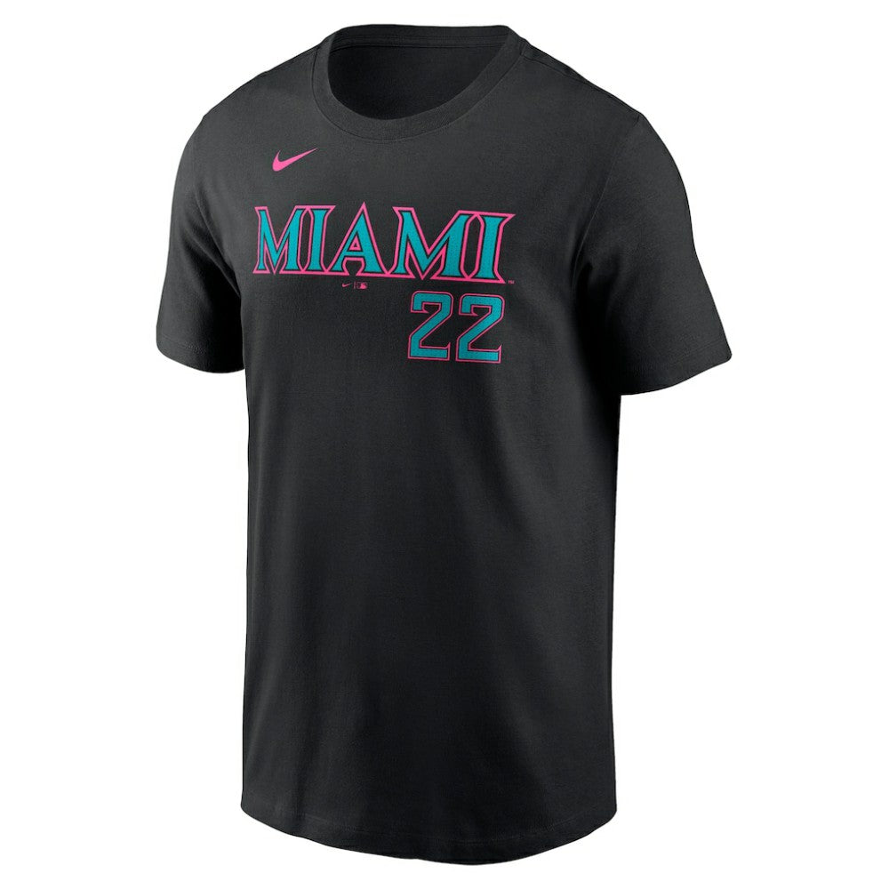 MLB Sandy Alcantara Miami Marlins Nike 2025 City Connect Fuse Name & Number T-Shirt