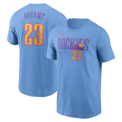 MLB Kris Bryant Colorado Rockies Nike 2025 City Connect Fuse Name & Number T-Shirt