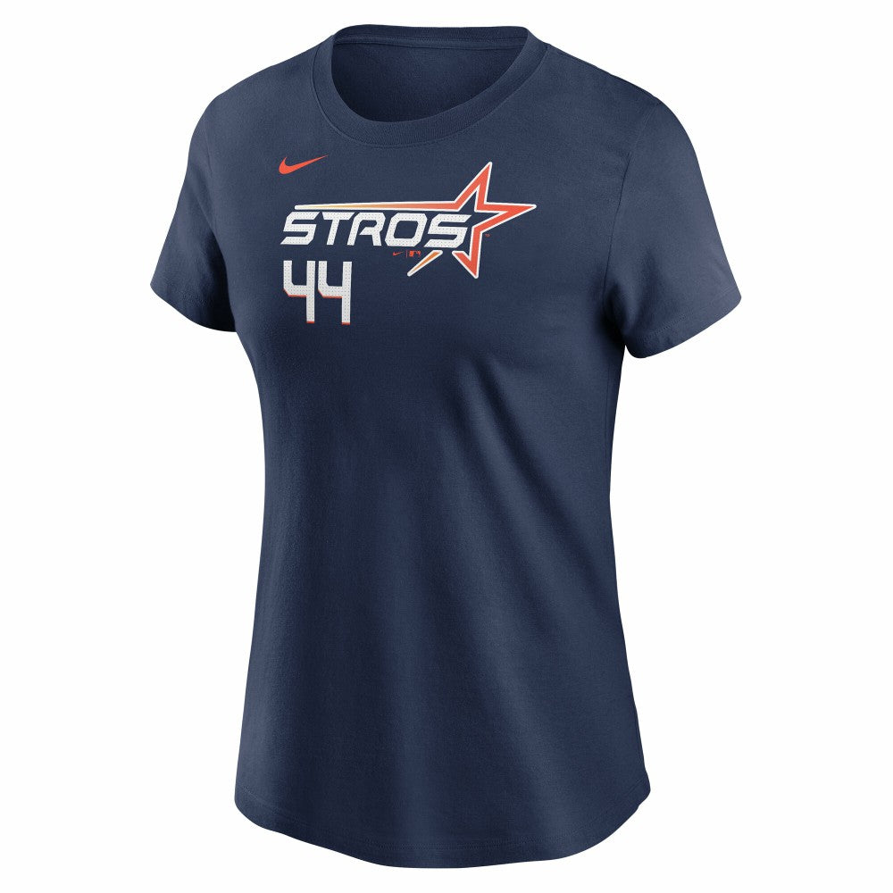 MLB Yordan Alvarez Houston Astros Nike Women's 2025 City Connect Fuse Name & Number T-Shirt