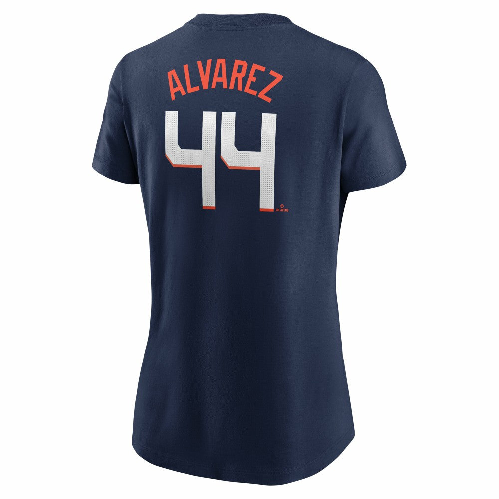 MLB Yordan Alvarez Houston Astros Nike Women's 2025 City Connect Fuse Name & Number T-Shirt