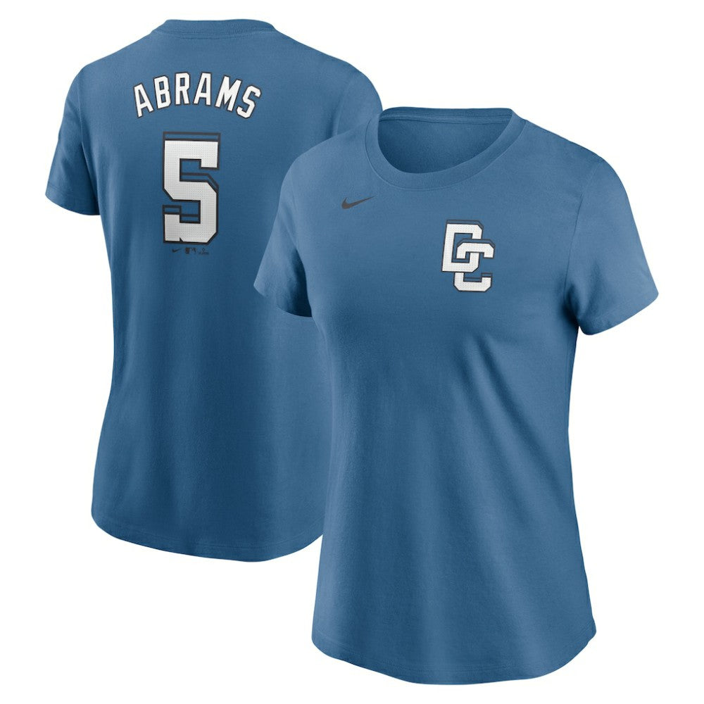 MLB CJ Abrams Washington Nationals Nike Women's 2025 City Connect Fuse Name & Number T-Shirt