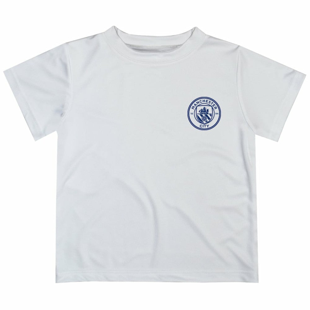 Manchester City Vive La Fete Youth Impressions Artwork T-Shirt -  White