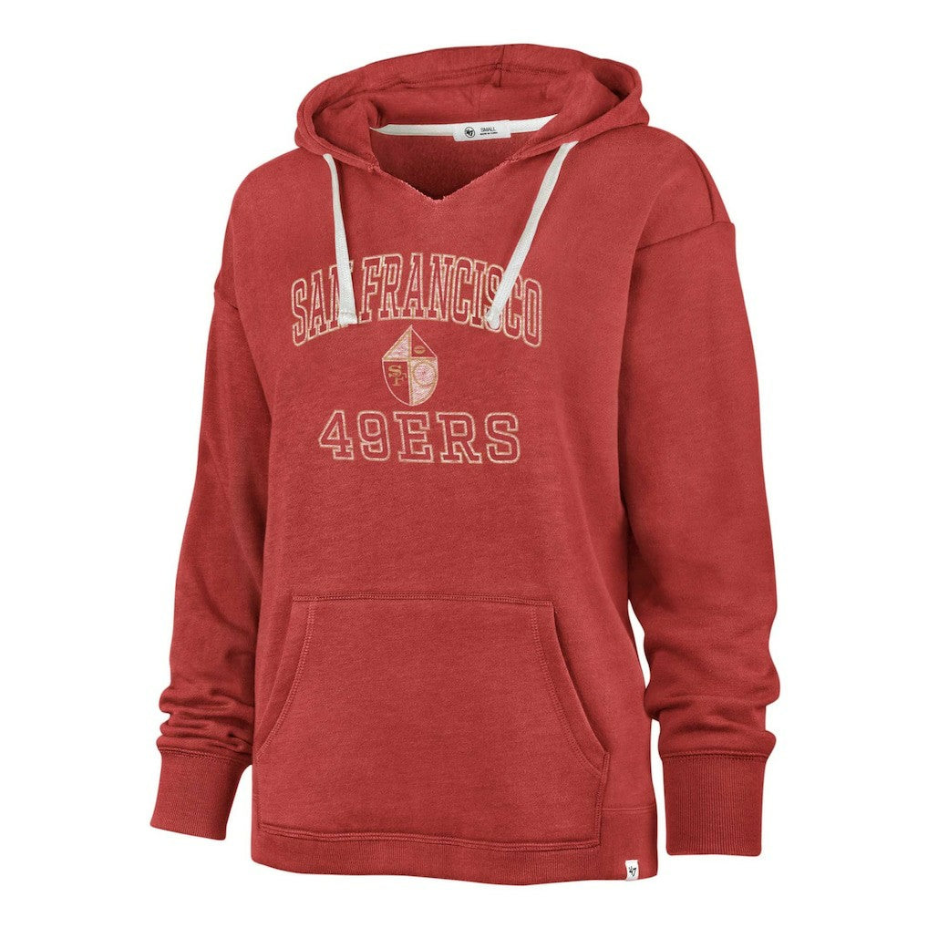'47 Women's Plus Size Clarity Kennedy Pullover Hoodie - San Francisco 49ers