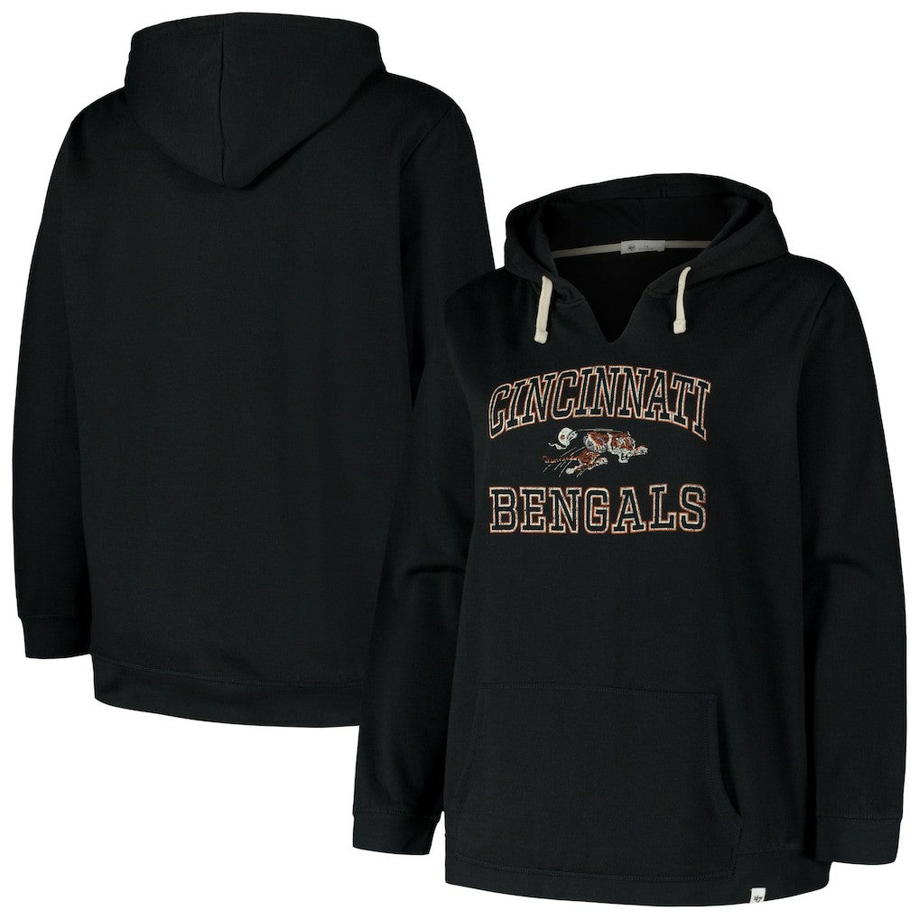 '47 Women's Plus Size Clarity Kennedy Pullover Hoodie - Cincinnati Bengals