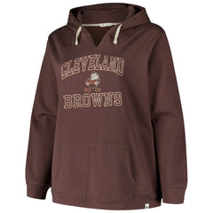 '47 Women's Plus Size Clarity Kennedy Pullover Hoodie - Cleveland Browns