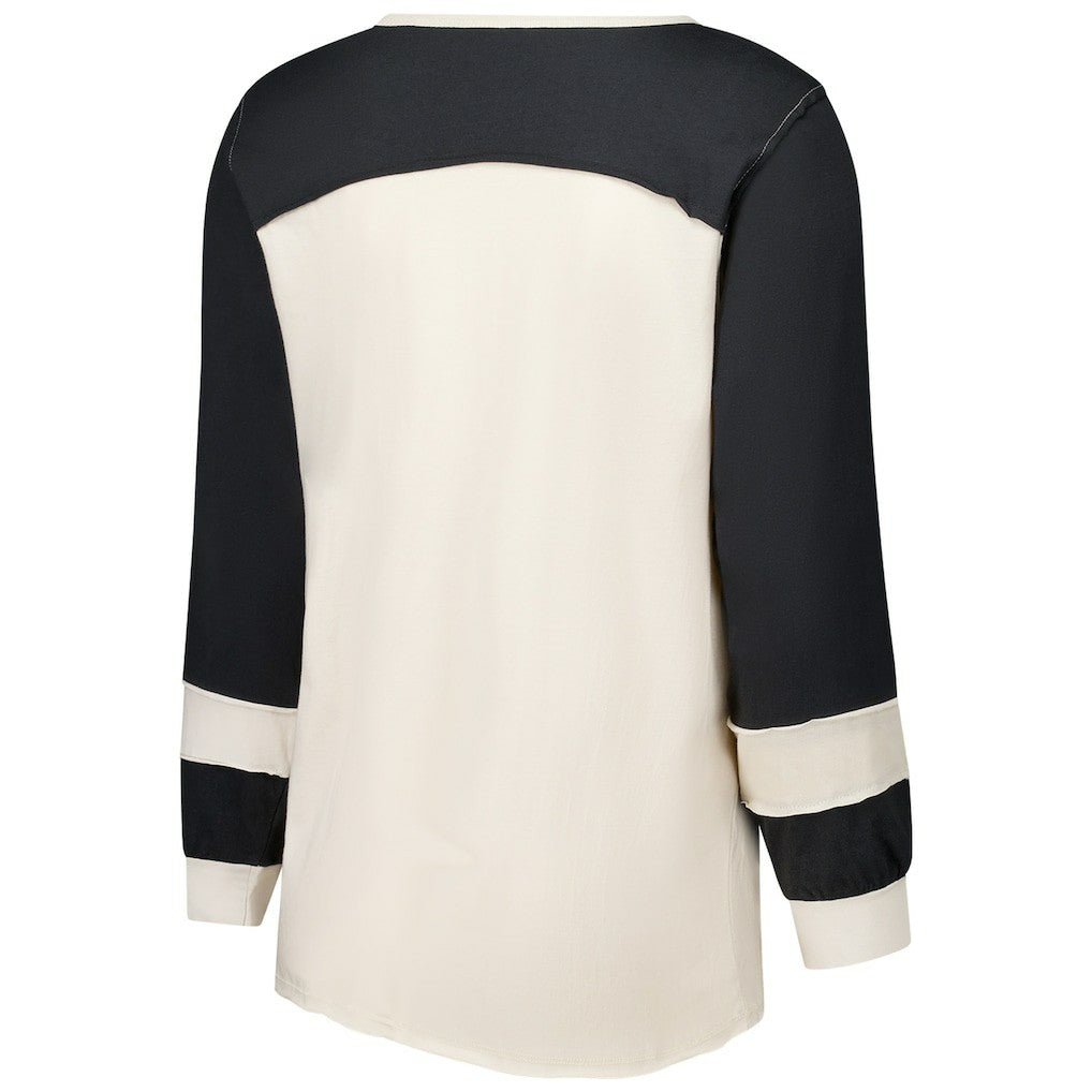 '47 Women's Plus Size Double Header Curve Toni Long Sleeve T-Shirt - New Orleans Saints