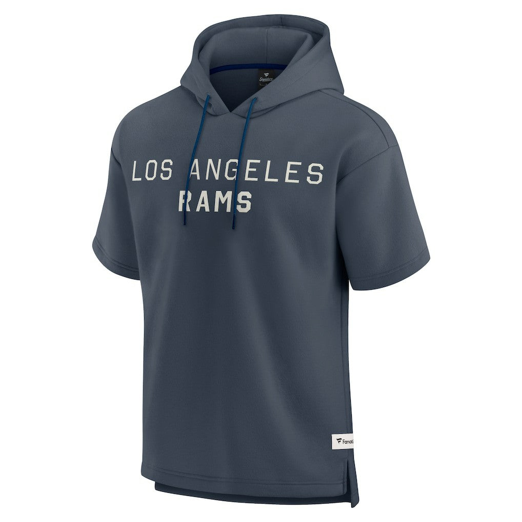 Elements Future Ground Lettering Short Sleeve Pullover Hoodie - Los Angeles Rams