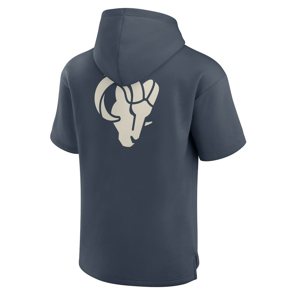 Elements Future Ground Lettering Short Sleeve Pullover Hoodie - Los Angeles Rams