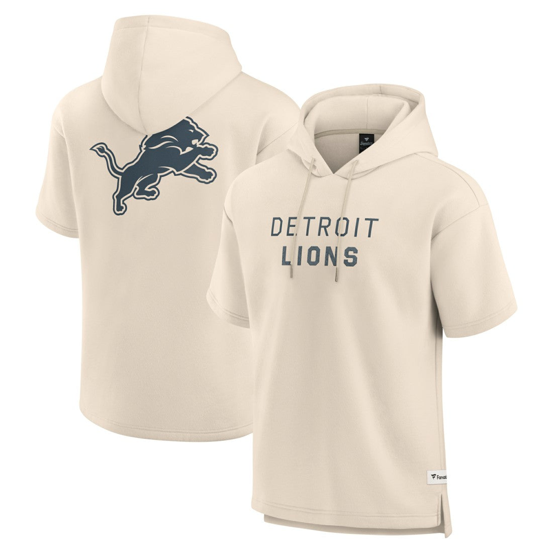 Elements Future Ground Lettering Short Sleeve Pullover Hoodie - Detroit Lions