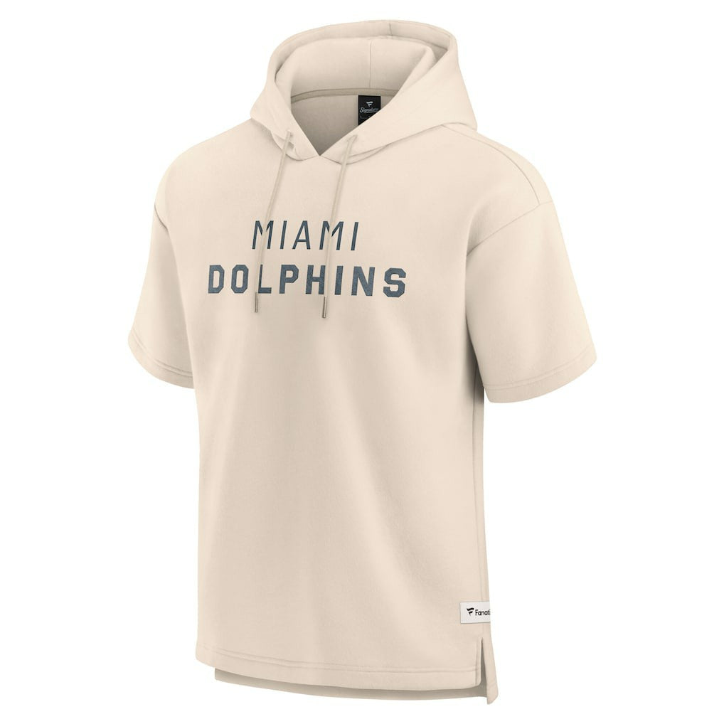 Elements Future Ground Lettering Short Sleeve Pullover Hoodie - Miami Dolphins