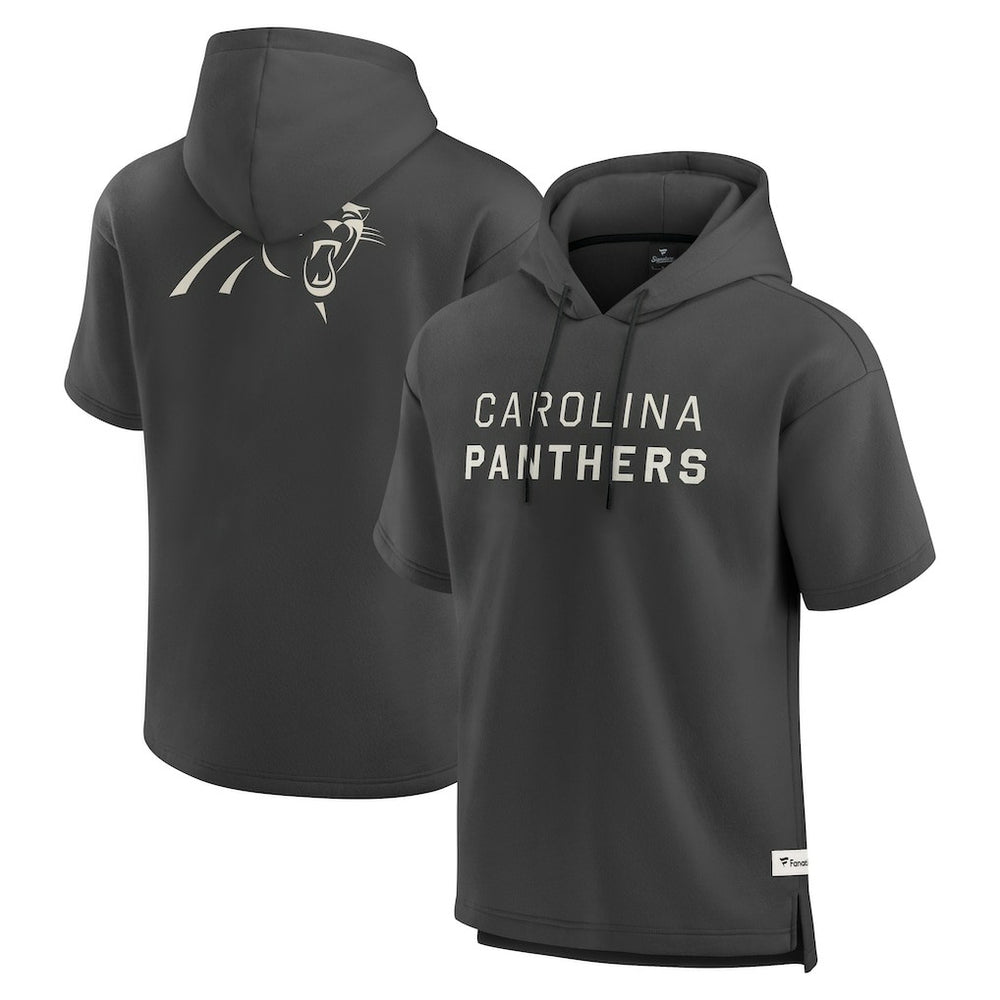 Elements Future Ground Lettering Short Sleeve Pullover Hoodie - Carolina Panthers