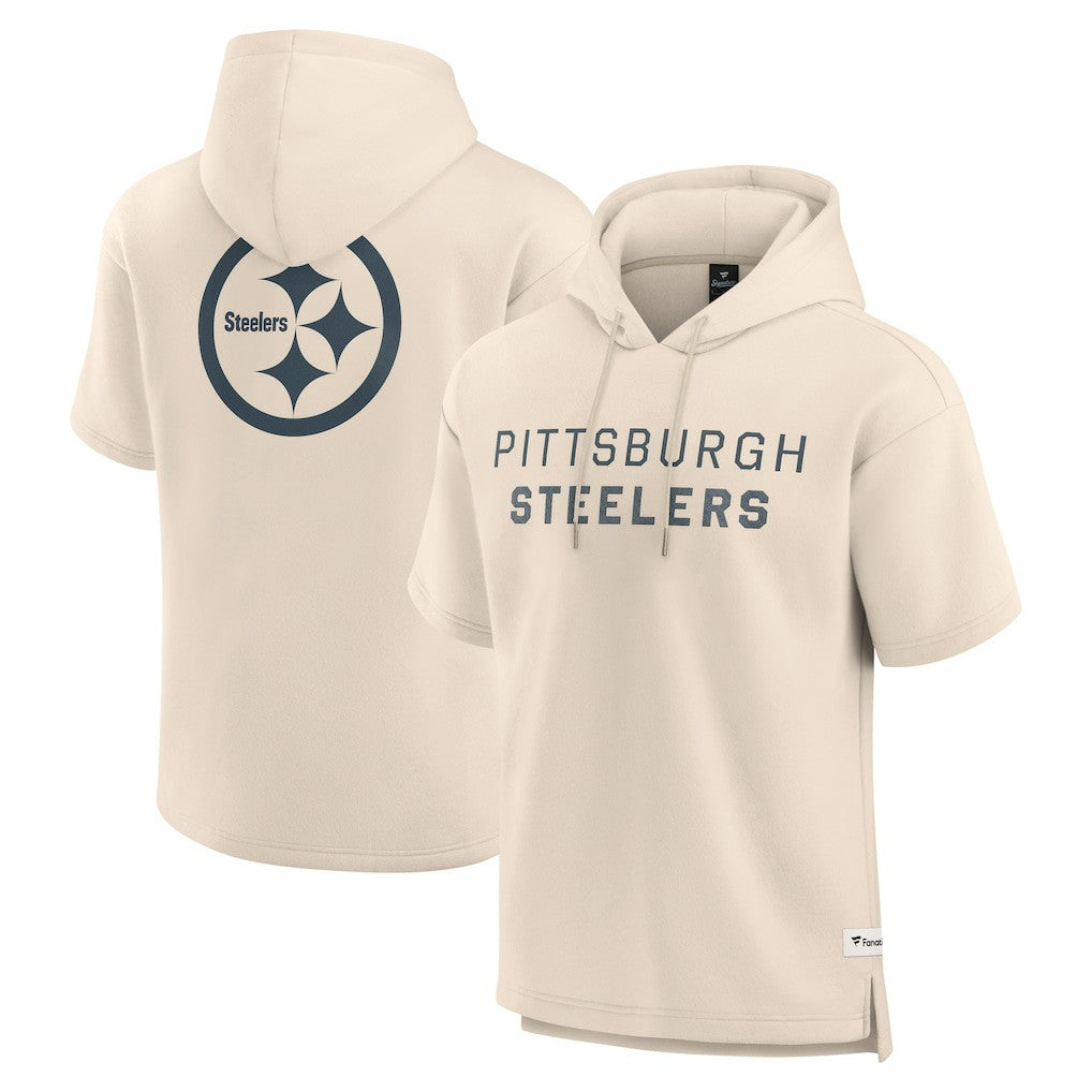 Elements Future Ground Lettering Short Sleeve Pullover Hoodie - Pittsburgh Steelers