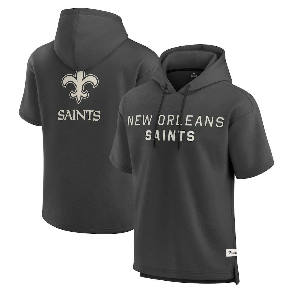 Elements Future Ground Lettering Short Sleeve Pullover Hoodie - New Orleans Saints