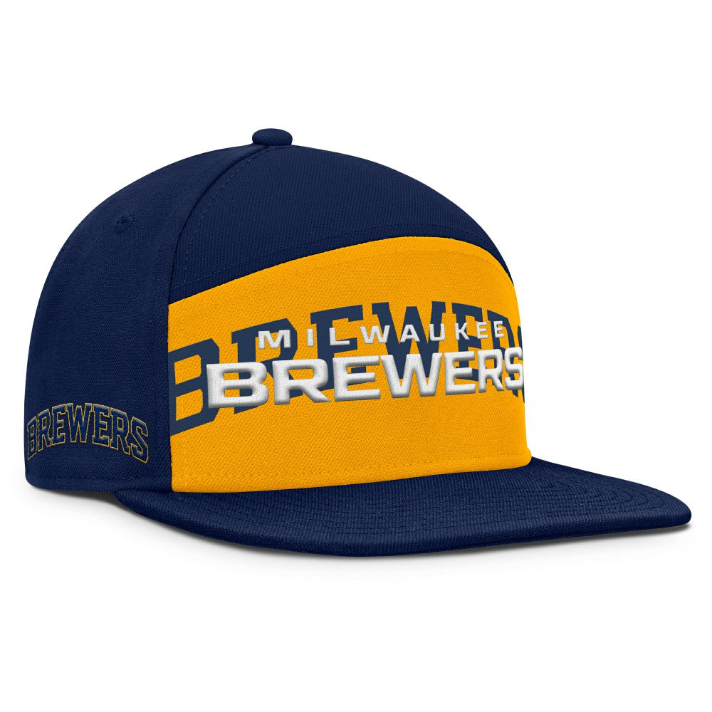 MLB Milwaukee Brewers Fanatics Clubhouse Splitter Snapback Hat