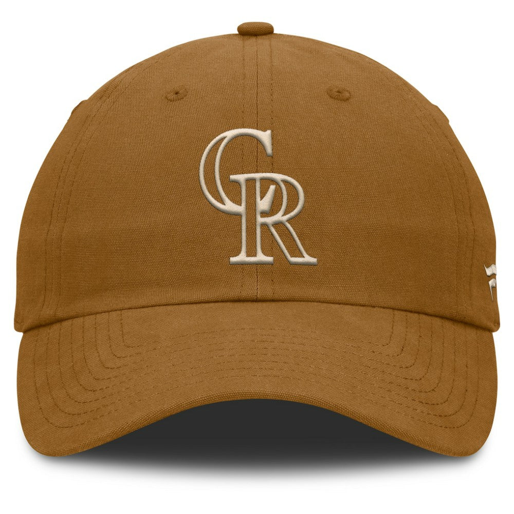 MLB Colorado Rockies Fanatics Act Natural Chopper Adjustable Hat