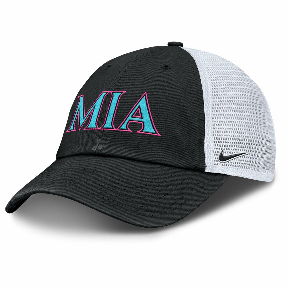 MLB Miami Marlins Nike Unisex 2025 City Connect Trucker Adjustable Hat
