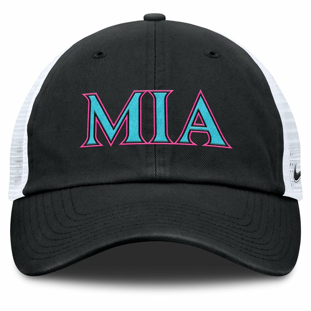 MLB Miami Marlins Nike Unisex 2025 City Connect Trucker Adjustable Hat