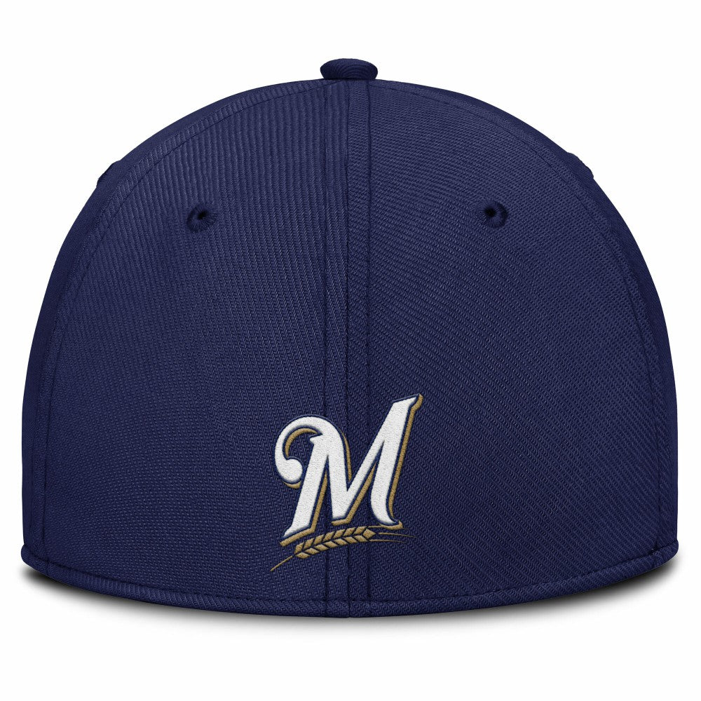 MLB Milwaukee Brewers Nike Rise Swoosh Performance Flex Hat