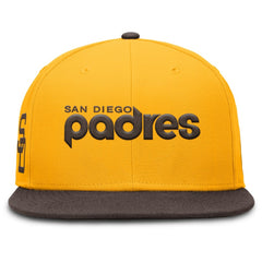 MLB San Diego Padres Nike Cooperstown Two-Tone Dri-FIT Round Bill True Fitted Hat