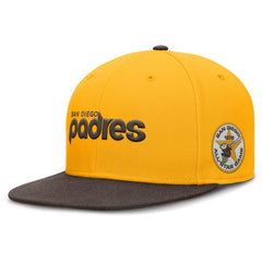 MLB San Diego Padres Nike Cooperstown Two-Tone Dri-FIT Round Bill True Fitted Hat