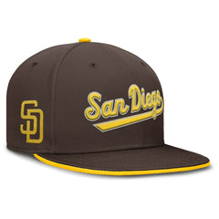 MLB San Diego Padres Nike Primetime Dri-FIT Round Bill True Fitted Hat