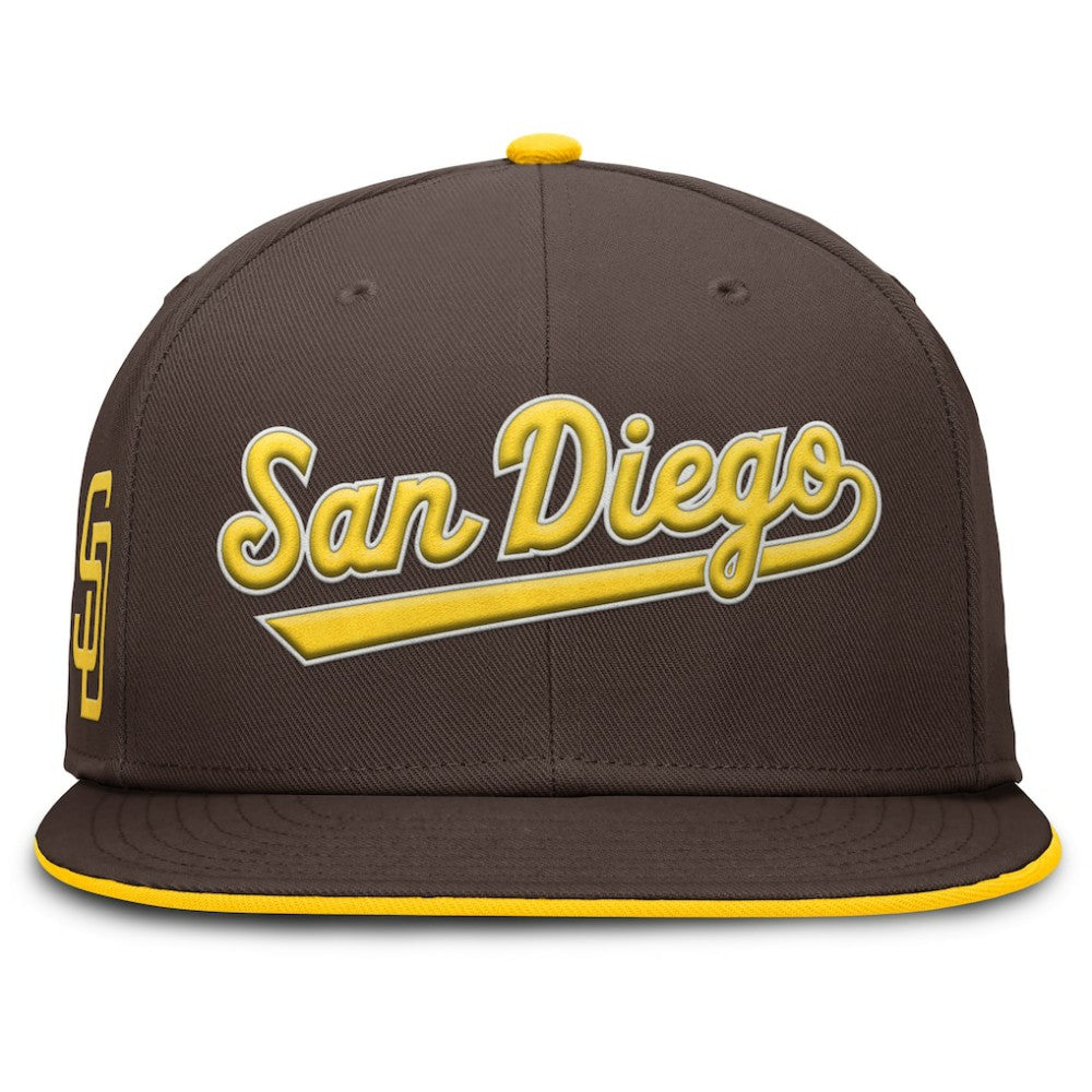 MLB San Diego Padres Nike Primetime Dri-FIT Round Bill True Fitted Hat