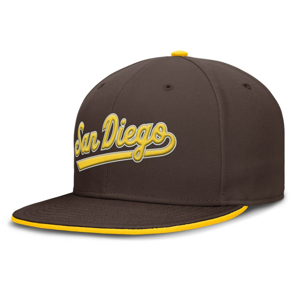MLB San Diego Padres Nike Primetime Dri-FIT Round Bill True Fitted Hat