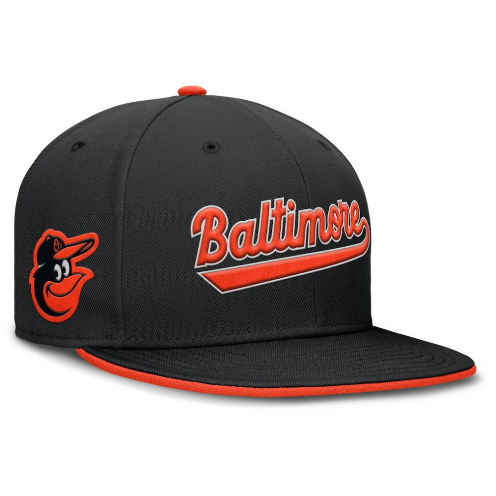 MLB Baltimore Orioles Nike Primetime Dri-FIT Round Bill True Fitted Hat