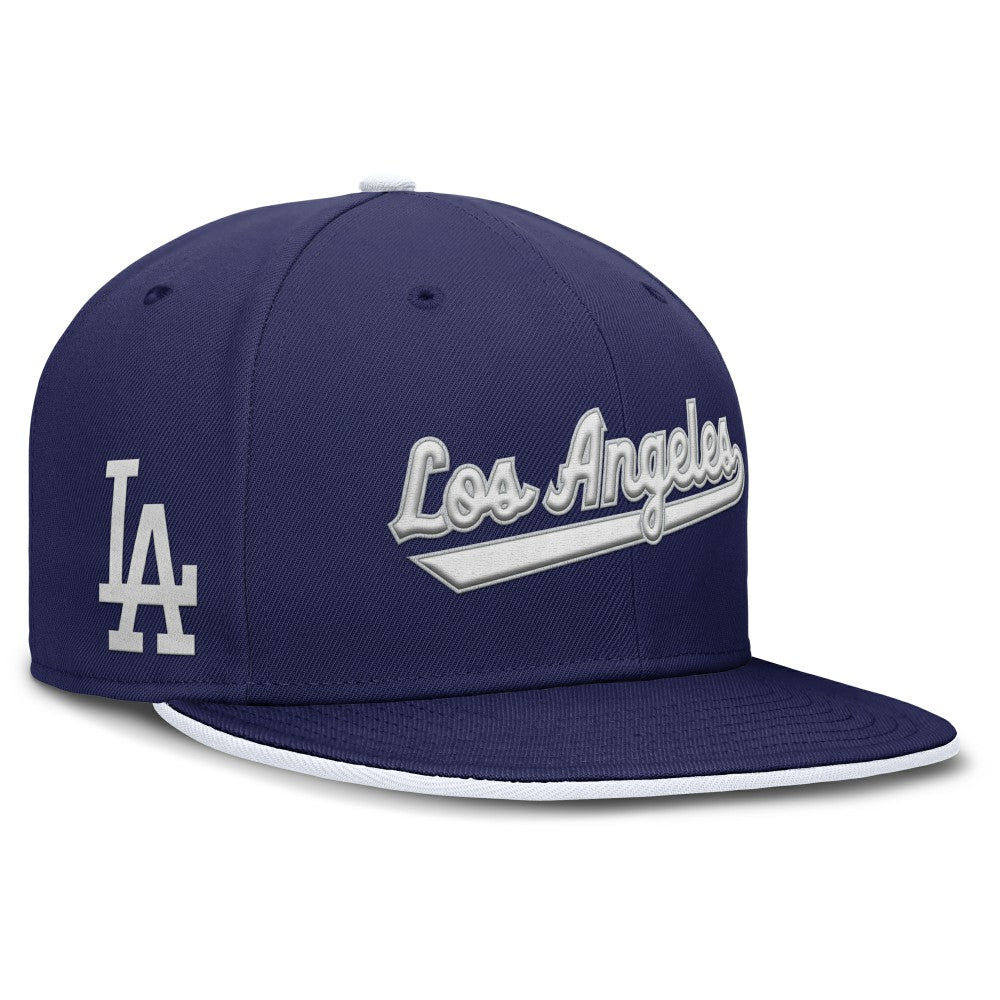 MLB Los Angeles Dodgers Nike Primetime Dri-FIT Round Bill True Fitted Hat