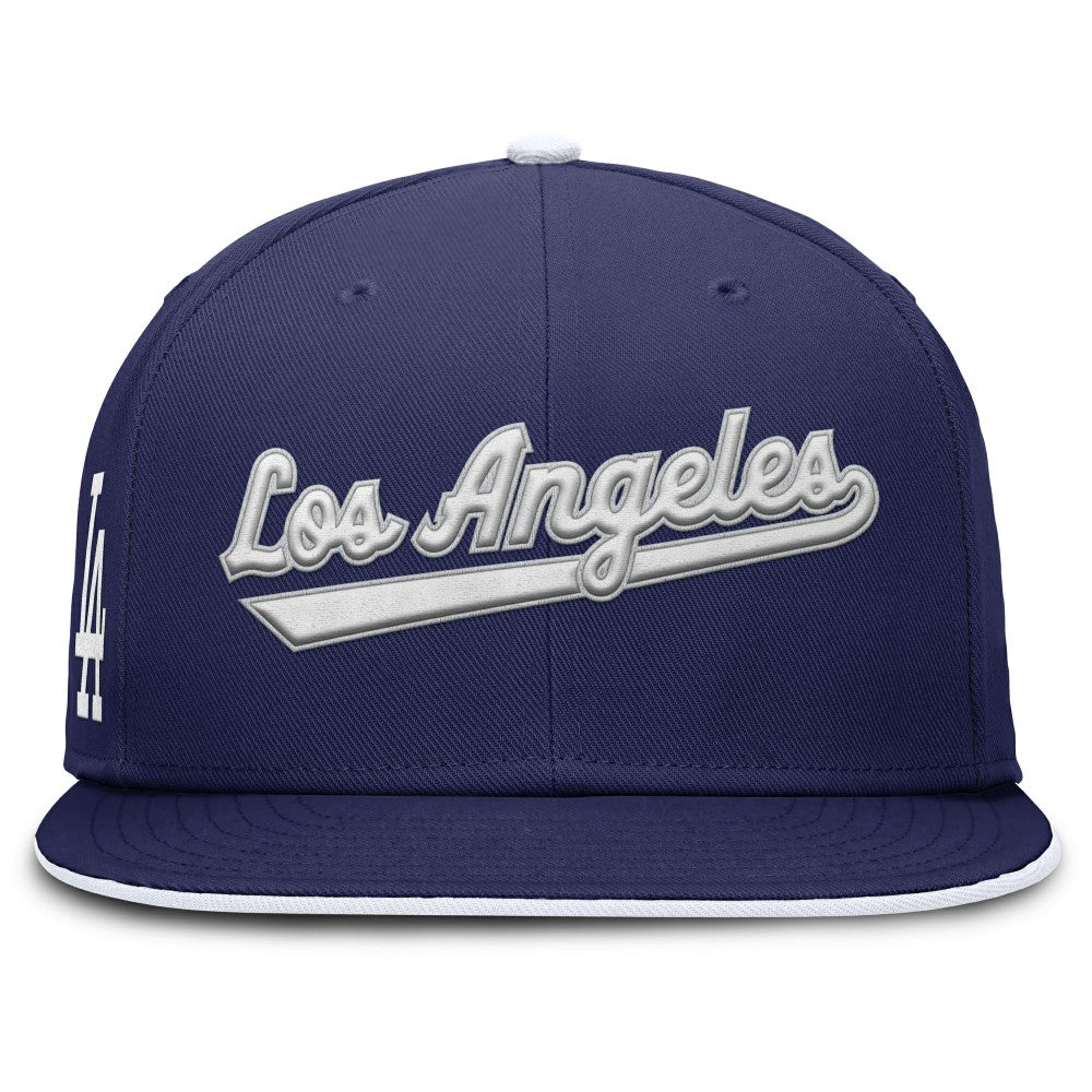 MLB Los Angeles Dodgers Nike Primetime Dri-FIT Round Bill True Fitted Hat