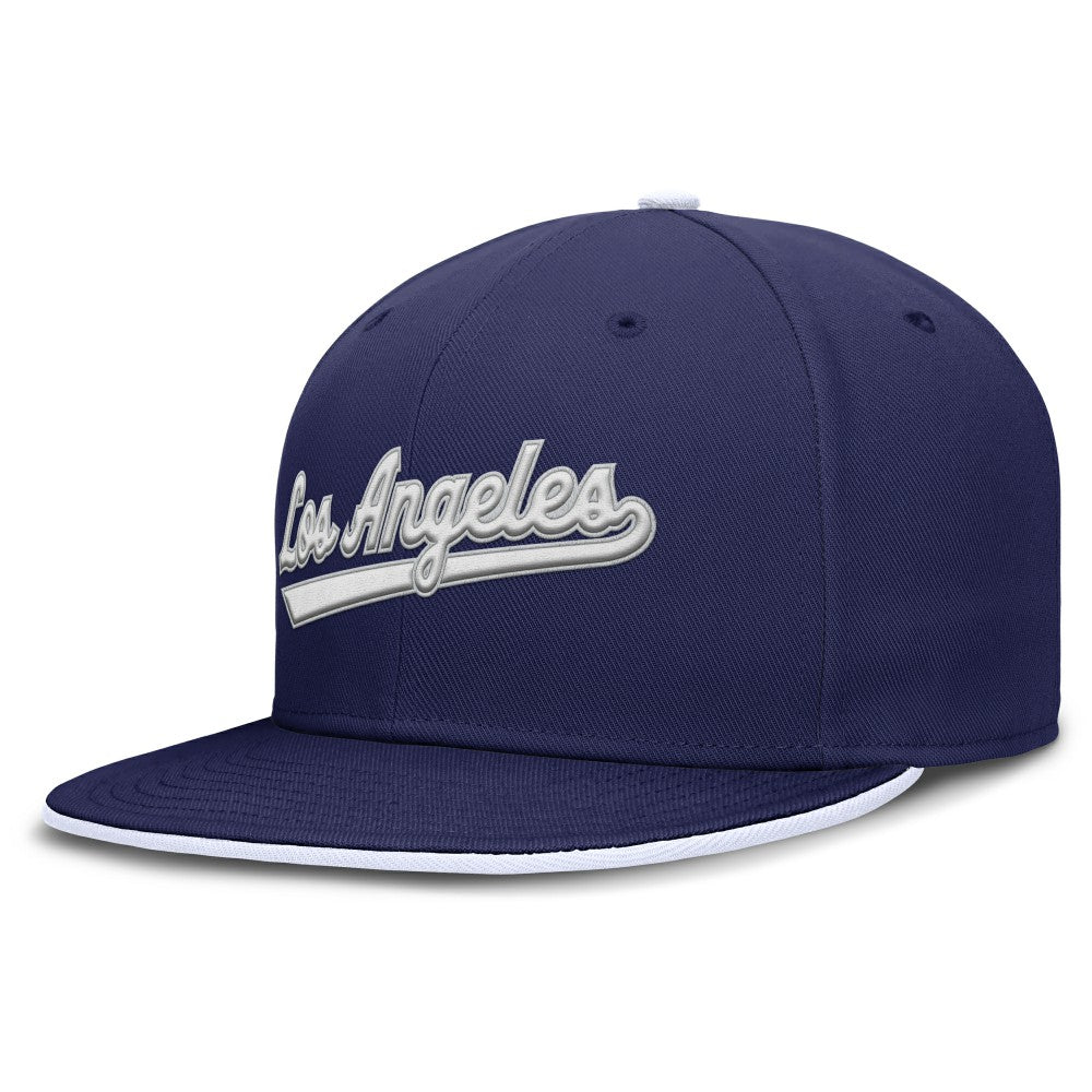 MLB Los Angeles Dodgers Nike Primetime Dri-FIT Round Bill True Fitted Hat