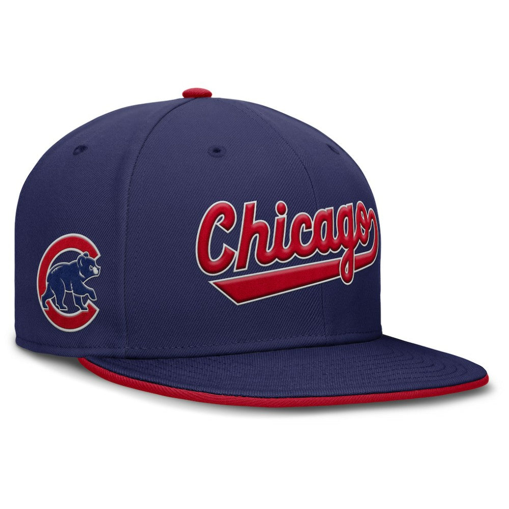 MLB Chicago Cubs Nike Primetime Dri-FIT Round Bill True Fitted Hat