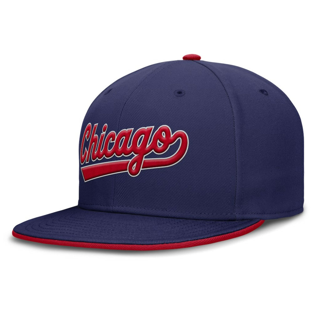 MLB Chicago Cubs Nike Primetime Dri-FIT Round Bill True Fitted Hat
