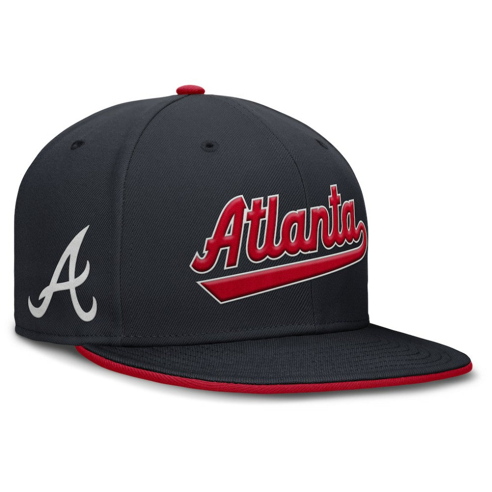 MLB Atlanta Braves Nike Primetime Dri-FIT Round Bill True Fitted Hat