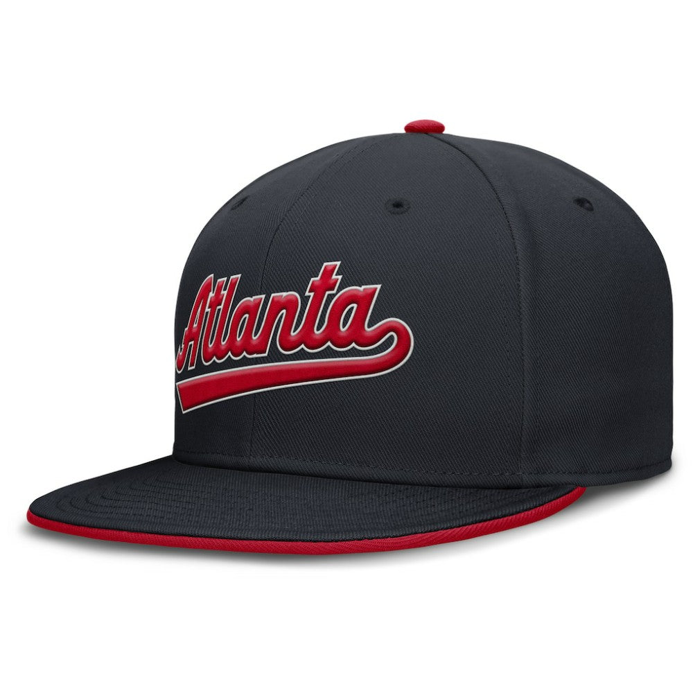 MLB Atlanta Braves Nike Primetime Dri-FIT Round Bill True Fitted Hat