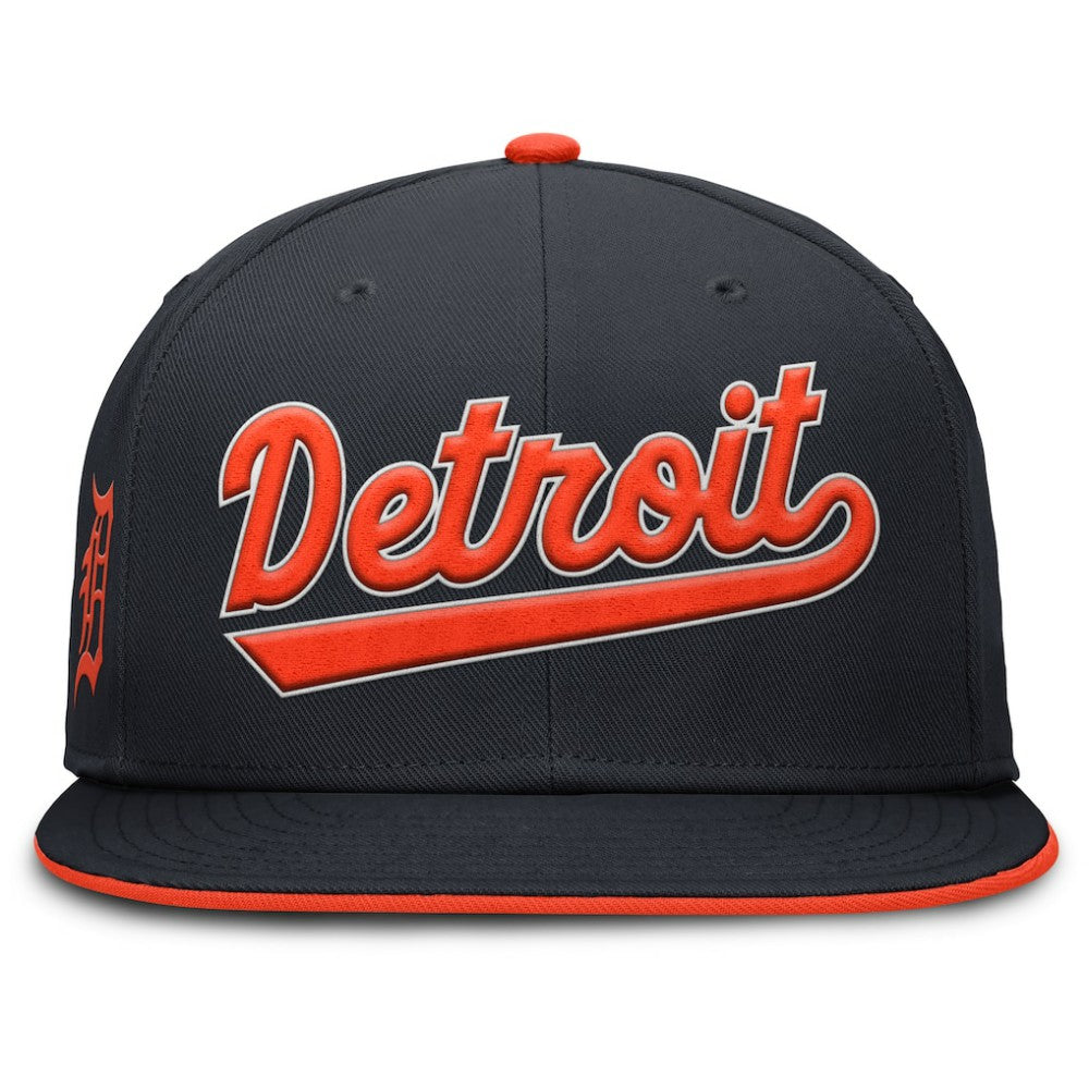 MLB Detroit Tigers Nike Primetime Dri-FIT Round Bill True Fitted Hat