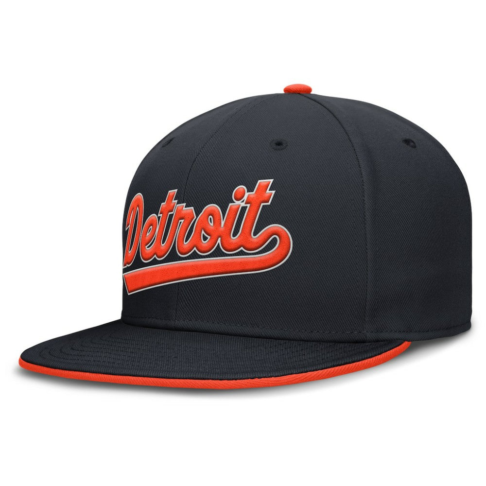 MLB Detroit Tigers Nike Primetime Dri-FIT Round Bill True Fitted Hat