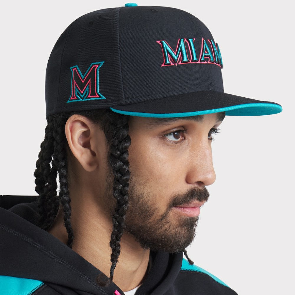 MLB Miami Marlins Nike 2025 City Connect Performance Fitted Hat