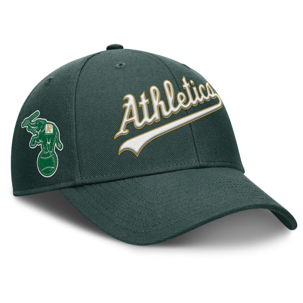 MLB Athletics Nike Rise Gaberdine Adjustable Hat